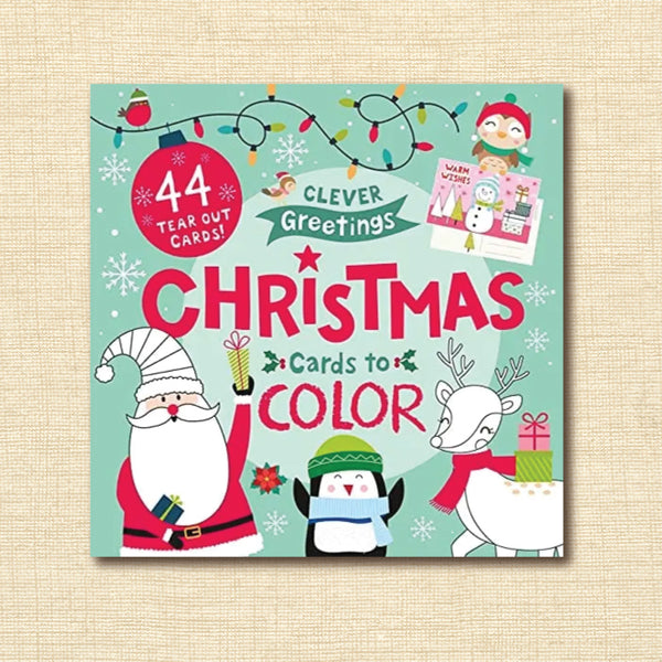Christmas Cards to Color: 44 Tear Out Cards! (Clever Greetings)