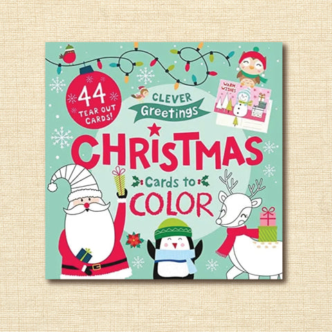 Christmas Cards to Color: 44 Tear Out Cards! (Clever Greetings)