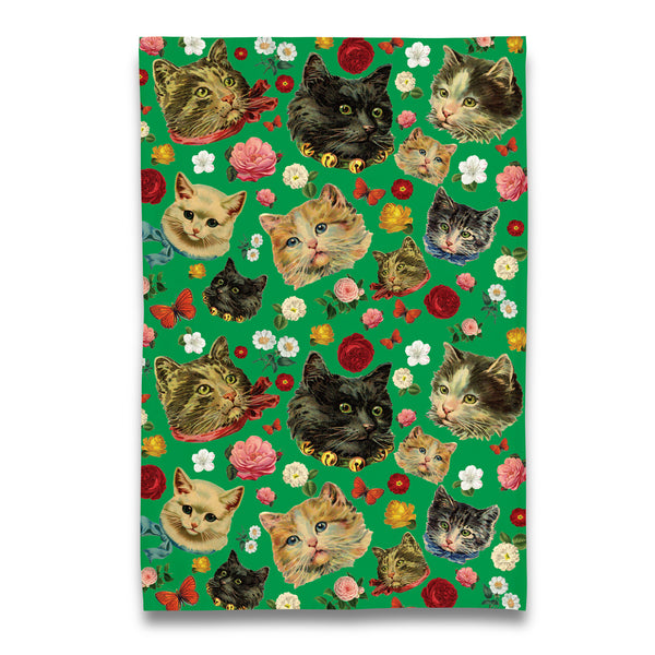 Tea Towel - Cotton - Kitschy Kitty Cat Cats