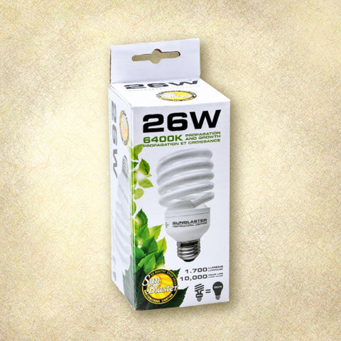 Grow Light - SunBlaster™ Full Spectrum CFL 26 Watt Bulb - Single