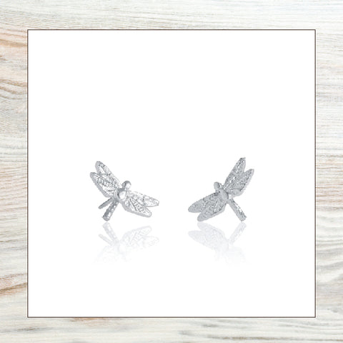 Amos Pewter Earrings - Dragonfly (Post)