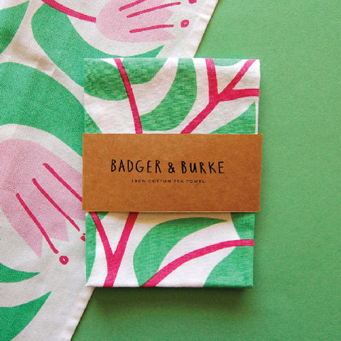 Tea Towel - Badger & Burke Flowering Plant