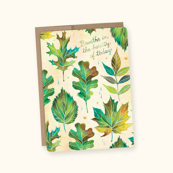 Katie Daisy 'Botanical Leaves' Birthday Card