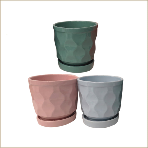 Ceramic Pot - Casa Mila 15 cm (6") (3 colours available)