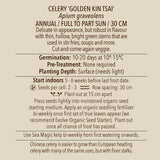 Seeds - Celery, Golden Kin Tsai OG (SGH)