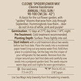 Seeds - Cleome, Spiderflower Mix OG (SGH)