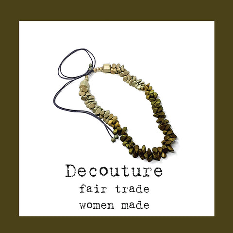 Decouture Necklace - Chia Ombre - Green/Cream