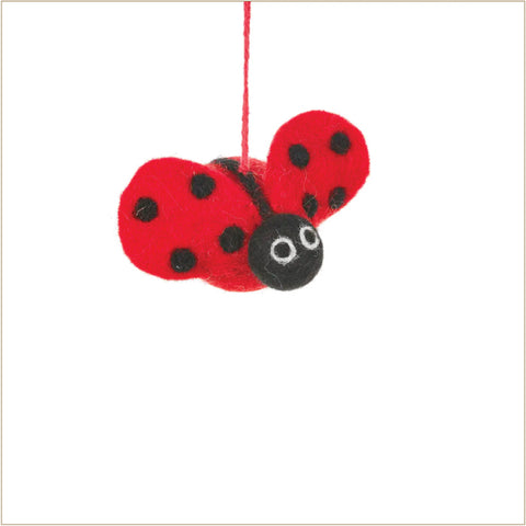 Ornament - Fair Trade Wool Felt, Lottie the Ladybug