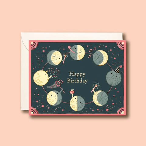 Joojoo Paper - Moon Phases Birthday Card