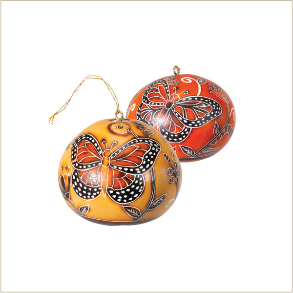 Ornament - Fair Trade Gourd Monarch Butterfly