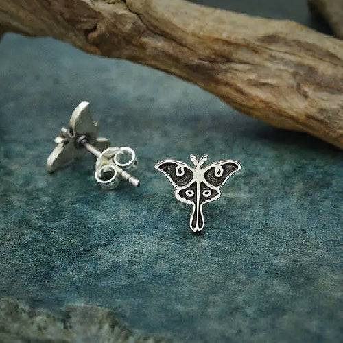 Earrings - Sterling Silver Luna Moth Post Earrings