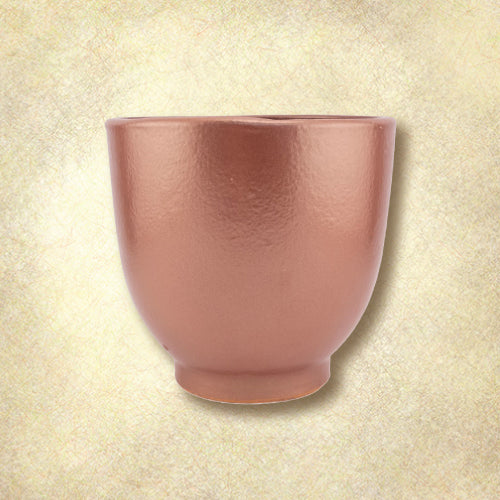 Ceramic Pot Cover - Metallic Copper 6"