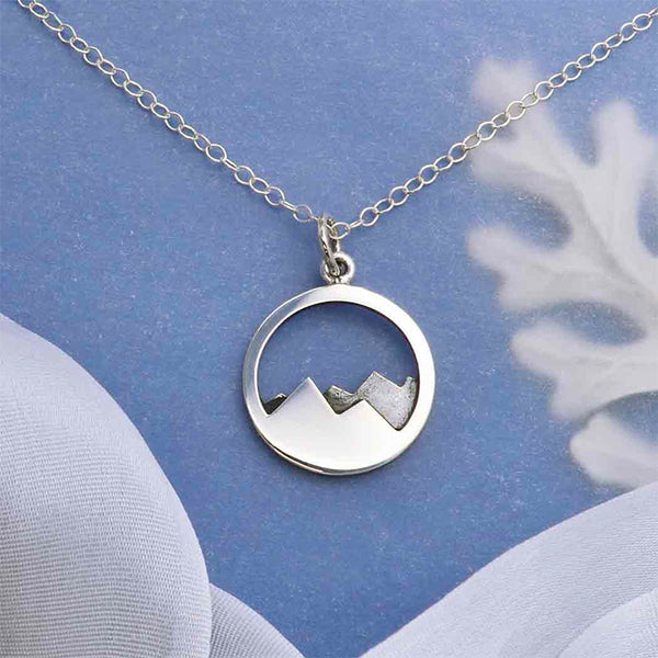 Necklace - Sterling Silver Mountain Necklace