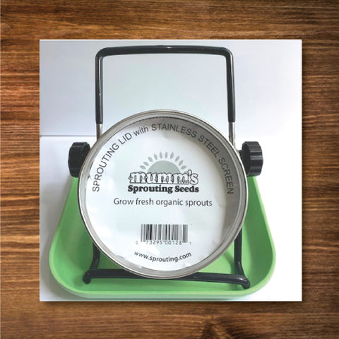 Sprouting Kit Single - STAINLESS STEEL LID, TRAY, STAND
