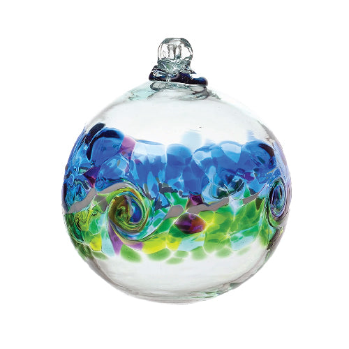 Kitras Art Glass Colour Wave Ball - Ocean Breeze