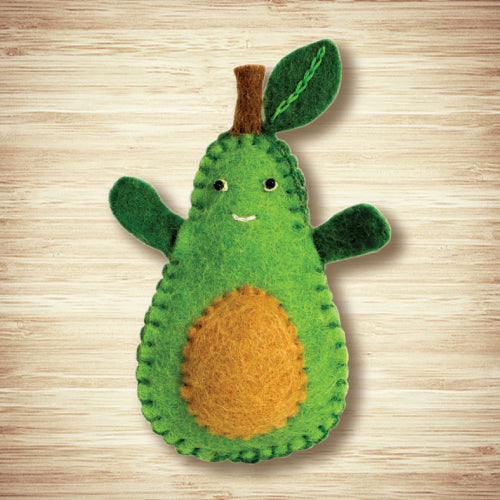 Ornament - Fair Trade Wool Felt, Avocado Kid