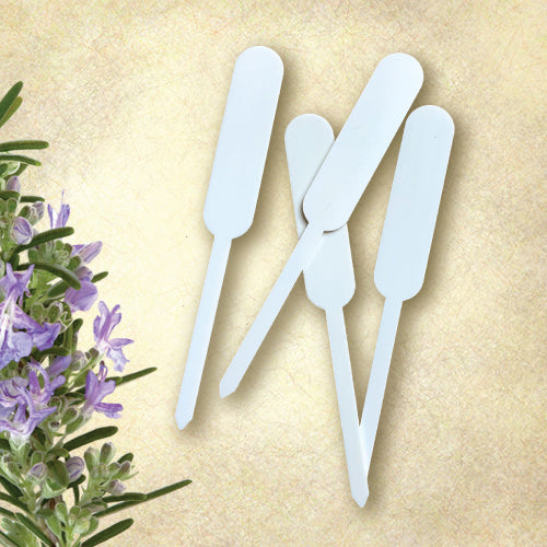 Paddle-Shaped Heavy Duty Plastic White Plant Markers (Packaging-Free)