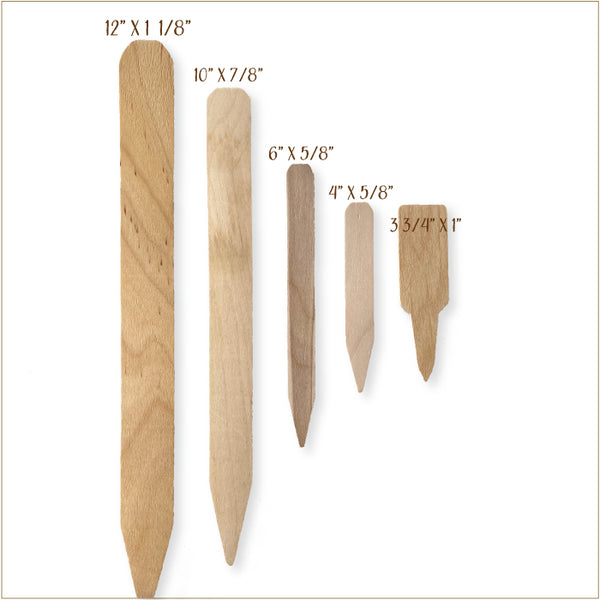 Wood Plant Markers (Plastic Packaging-Free)