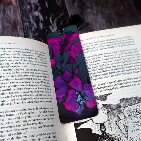 Print is Dead - Bookmark - Purple Orchids