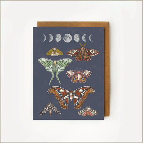 Root & Branch Paper Co. - Moonlit Moths Everyday Greeting Card