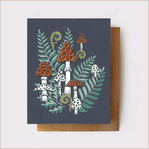 Root & Branch Paper Co. - Toadstools + Ferns Everyday Mushroom Card