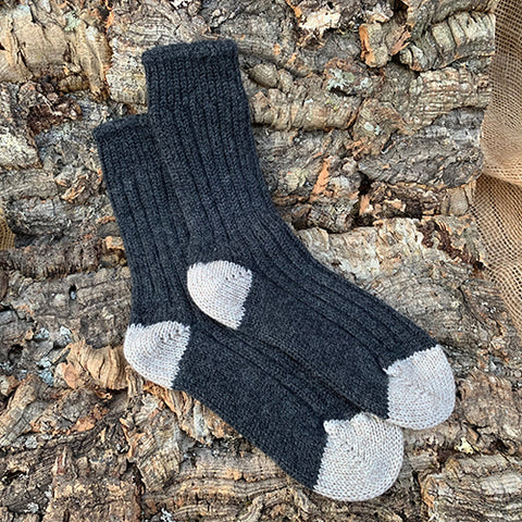 Socks - Women's Merino Wool Charcoal/Oatmeal