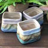 Ceramic Planter (with Drainage Hole) - Egg Texture No. 2