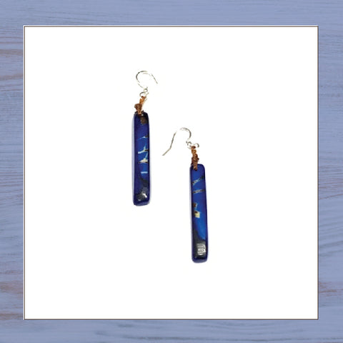 Tagua Earrings - Amazon - Royal Blue