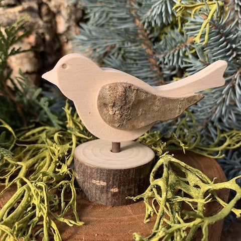 Black Forest Wood Decor Piece - Standing Bird