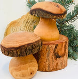 Black Forest Wood Decor Piece - Mushroom