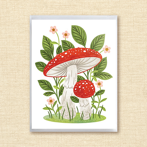 Linden Paper Company Card - Fly Agaric Mushrooms