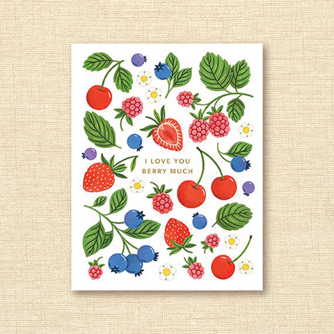 Linden Paper Company Card - I Love You Berry Much